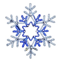Luces LED Decorativas con Forma de Copo de Nieve, Impermeables IP65, Diseño Temático, 60cm 30CM, para Paisajes Navideños, Exteriores y Calles