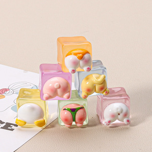 Dibujos animados luminosos animales lindos cubitos de hielo inferior encantos para DIY materiales hechos a mano decoración de la casa escritorio Ornamen pequeños regalos - Product Image 2