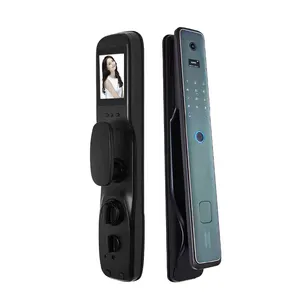 High Security Smart Locks S925 MAX Tuya App Fingerprint IC Card Door Lock with Digital HD Camera Door Lock
