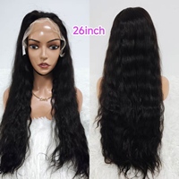 Promoción Letsfly: Pelucas de Cabello Humano Virgen 100% Natural, 13x4 con Frente de Encaje, 11A, 26-32 Pulgadas, Color 1B, 320 Gramos, Precio de Mayoreo: $185