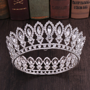 <span class=keywords><strong>Couronne</strong></span> de <span class=keywords><strong>princesse</strong></span> de mariée en cristal, diadème, rond, Baroque, strass, <span class=keywords><strong>couronne</strong></span> complète, bijou de spectacle, haute qualité, ZGH1212 - Product Image 1