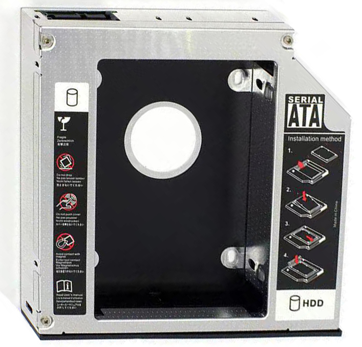 Pogo полностью алюминиевый кронштейн для жесткого диска 12,7/9,5/9,0 мм для ноутбука, механический твердотельный накопитель sata3 SSD