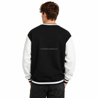Chaqueta Bomber Varsity de Dos Tonos, Lisa, Acolchada, 100% Poliéster, 260GSM, para Hombre, Estilo Casual, Marca Privada