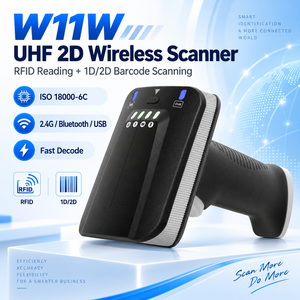 Lecteur de codes-barres sans fil 2D W11W avec lecteur RFID UHF, stockage 500K, ISO 18000-6C, portée de lecture 50 cm pour le suivi des actifs en entrepôt - Product Image 3