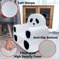 Großhandel Berber Fleece Niedlicher Panda-Form Kindersessel Schaumstoff-Sofa Maßgefertigtes Schaumstoff-Sofa im Sack