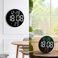 Grand écran multifonctionnel led horloge murale télécommande numérique réveil Simple Table horloge affichage calendrier température