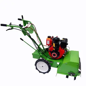 Mini cultivador máquina jardim fazenda mini diesel andando mão trator rebento máquinas agrícolas rebento sulco