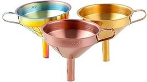 Juego de 3 embudos de acero inoxidable colgables, aptos para lavavajillas, dispensador de líquidos y polvos de boca ancha para cocina y uso doméstico - Product Image 5