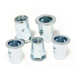 Cường độ cao DIN tiêu chuẩn thép carbon Đầu phẳng nửa Hex đinh tán Nut rắn đinh tán chèn cho an toàn buộc vật liệu sắt - Product Image 3