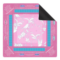 Tapis de Mahjong Floral Chinois Enroulable Antidérapant Housse de Table Décor Chinoiserie Jeu de Mahjong Américain en Velours Cristal