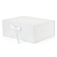 Boîtes cadeaux en papier magnétique de luxe avec logo personnalisé, ruban, emballage rigide pour mariage, anniversaire, Noël, vente en gros