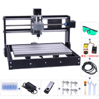 Máquina de Grabado CNC 3018 Pro de Escritorio de 15w, Mini Router CNC para Madera con Control GRBL