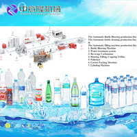 Projet clé en main le mieux classé Ligne complète de production de bouteilles d'eau gazeuse potable Usine d'usine Machine de remplissage entièrement automatique