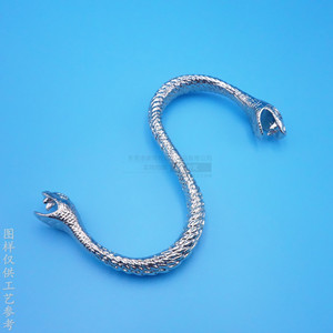 Gancho de Aleación de Zinc con Forma de Serpiente de Dos Cabezas 3D, Níquel Brillante, Decoración para el Hogar, Regalo Empresarial - Product Image 2