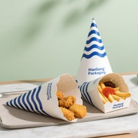 Caja de carne de pollo Halal frita reciclada OEM, tinta de soja de grado alimenticio, caja de patatas fritas de comida congelada fragante deliciosa de pollo