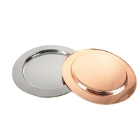 Limeikitchen — ensembles d'assiettes et plateaux en acier inoxydable, 13 pouces, vaisselle, assiettes, chargeur de mariage, or