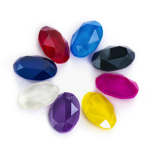 淅川摩卡彩色椭圆形玻璃水晶石尖背水钻DIY服装服装袋配件 - Product Image 6