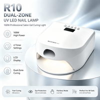 Lampe à ongles électrique portable UV LED 168W 57 perles double zone professionnelle pour séchage de vernis gel, prix usine en plastique