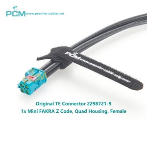 Quad Mini Fakra Fêmea para Fakra Masculino Car Coax Split Cable <span class=keywords><strong>4</strong></span>-em-1 Original TE Z-Code para Automotivo ADAS Camera Display GPS Radio - Product Image 3