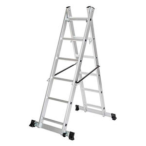 <span class=keywords><strong>Escalera</strong></span> <span class=keywords><strong>plegable</strong></span> moderna <span class=keywords><strong>de</strong></span> <span class=keywords><strong>aluminio</strong></span> <span class=keywords><strong>de</strong></span> <span class=keywords><strong>2</strong></span> secciones, extensión <span class=keywords><strong>de</strong></span> 3 <span class=keywords><strong>metros</strong></span>, escalón <span class=keywords><strong>plegable</strong></span>, certificado EN131 para uso en ático <span class=keywords><strong>de</strong></span> loft al aire libre - Product Image 1