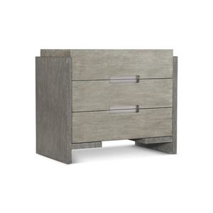 Mesita de Noche de Madera Natural Estilo Americano con 3 Cajones para Dormitorio - Product Image 1