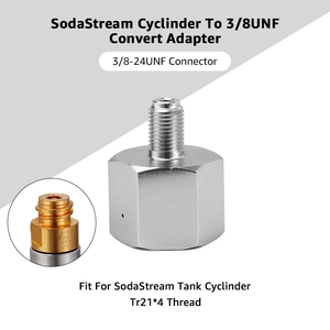 Adaptateur de conversion de cylindre de soda TR21 * 4 à 3/8-24UNF pour régulateurs de réservoir de <span class=keywords><strong>Co2</strong></span> de fût de bière Homebrew, poissons d'<span class=keywords><strong>aquarium</strong></span> aquariophiles - Product Image 2