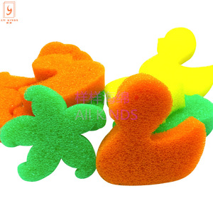Esponjas de Baño de Espuma de PU con Forma de Animales de Dibujos Animados para Limpieza de Bañeras y Piscinas - Product Image 1