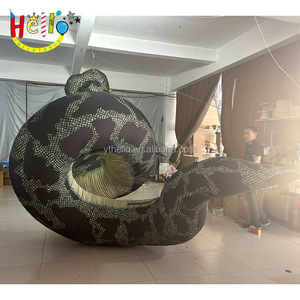 Зеленый надувной питон свирепый надувная змея надувная сетчатая змея - Product Image 4
