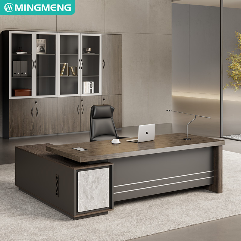High Quality Set Chair And desk office Table modern L-shaped Boss Computer desk