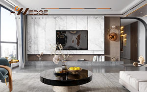 Homedge Modern Floating Wand-TV-Ständer 16 Farb-LEDs Höhen verstellbare Aufbewahrung Holz Entertain ment Center für Fernseher - Product Image 4