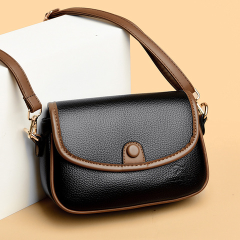 Soft PU Leather Women Crossbody Bag Ladies Shoulder Bags with 2 Straps Small Handbags Purse Lightweight Girls Fashion Tote Bags