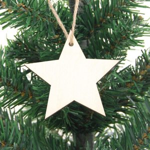 Stelle in Legno Grezzo Non Finite, Decorazioni Natalizie Intagliate da Appendere all'<span class=keywords><strong>Albero</strong></span> - Product Image 4