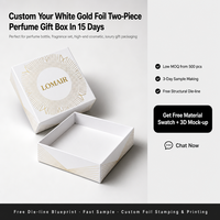 Caja de Perfume de Lujo Personalizada con Tapa y Base, Logotipo en Lámina Dorada, Cartón Rígido para Fragancias, Mercado Estadounidense, Nuevo Diseño