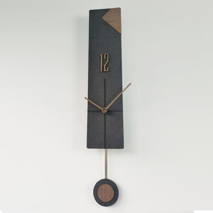 Horloge murale de luxe minimaliste 3d en bois, <span class=keywords><strong>grande</strong></span> taille, décoration moderne, design artistique, pour salon - Product Image 1