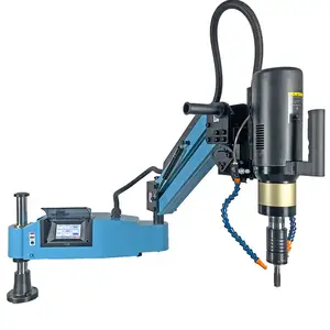 Flex Tapping Arms Automatic M12 M16 M24 Electric Metal Servo Air Blowing And Oiling Tapping Machine