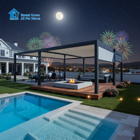 Kit de pergola modulaire en aluminium avec toit à lames orientables - Écologique, durable, autoportant, facile à assembler pour une utilisation en extérieur