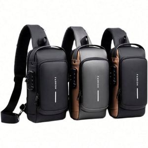 Bolso Bandolera Multifuncional Antirrobo de Tela Oxford con USB para Hombre, Estilo Casual, para Viajes, Primavera/Verano - Product Image 1