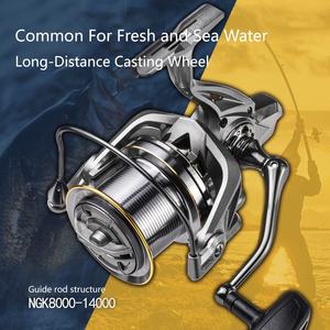 Carrete de Pesca Spinning Metálico sin Espacios para Lanzamiento a Larga Distancia Tipo Ancla Oblicua para Caña de Mar Modelos 8000-14000 - Product Image 4