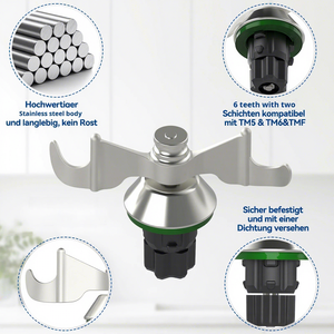 Accesorios para Máquinas de Cocina, Cuchilla de Repuesto para Amasadora, Acero Inoxidable, Semiautomática, Compatible con Thermomixs TM5/6/31 - Product Image 3