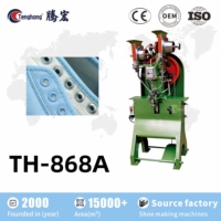 Machine automatique de pose et de perforation d'œillets pour rivets, œillets métalliques et garnitures sur cuir, PVC et tissu