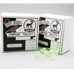 Camphor Manufacturer Air Freshener 1/8oz Religious Use Deer Brand Boxed Refined Pure Camphor Tablets