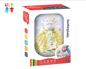 Bébé mignon veau couette bave serviette bébé en peluche jouet bébé apaise et aide à <span class=keywords><strong>dormir</strong></span> jouet lavable - Product Image 5