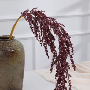 Ramo di Amaranto Artificiale a Cascata di Lusso, Pianta Finta Lunga e Pendente per Arco Nuziale, Hall di Hotel, Decorazione Floreale per la Casa - Product Image 3
