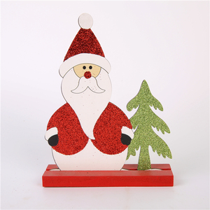 Ornements de Noël en bois de couleur naturelle, écologiques et de haute qualité, pour la décoration de table, cadeaux, Chiding - Product Image 5