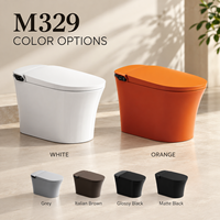Toilette intelligente monobloc minimaliste à poser au sol avec fonction lavage féminin et chauffage instantané, pour salles de bain et showrooms, fournisseur de toilettes intelligentes