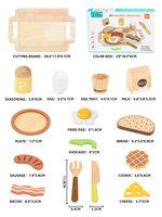 Nouveau Design en bois enfants jeu de rôle cuisine petit déjeuner cuisson maison Simulation repas combinaison jouets éducatifs pour les enfants