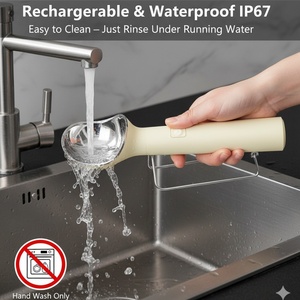 Cuillère à glace chauffante avec interrupteur marche/arrêt, cuillère à glace électrique rechargeable avec support, étanche IP67, température maximale de 158 degrés ℉ - Product Image 3