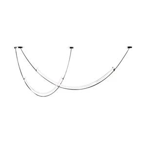 Lustre de salle à manger linéaire tendance nordique postmoderne, luminaire minimaliste pour salon et chambre à coucher, modèle de salle d'exposition - Product Image 6