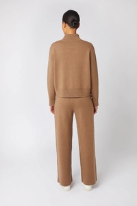Ensemble de pull en cachemire à col roulé pour <span class=keywords><strong>femme</strong></span> et <span class=keywords><strong>pantalon</strong></span> large pour <span class=keywords><strong>femme</strong></span> - Product Image 2