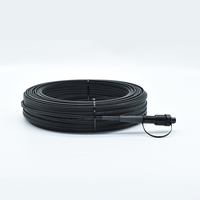 Cable de Fibra Óptica de Cobre de Alta Calidad, de 1 a 12 Núcleos, Plano, Tonalizable, Híbrido Eléctrico, para Exteriores, Aéreo, 31 m/unidad